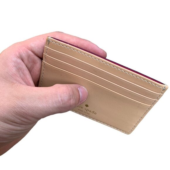 Kate Spade Card Holder Wallet Red - Picture 2 of 5